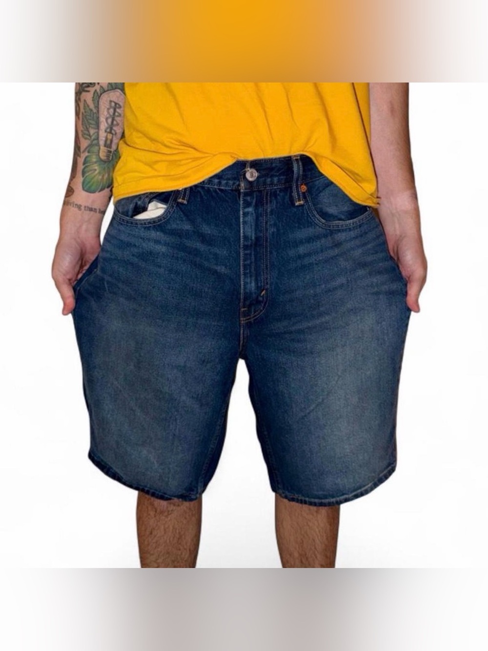 Levi's 469 Men's Baggy Dark Blue Denim Shorts